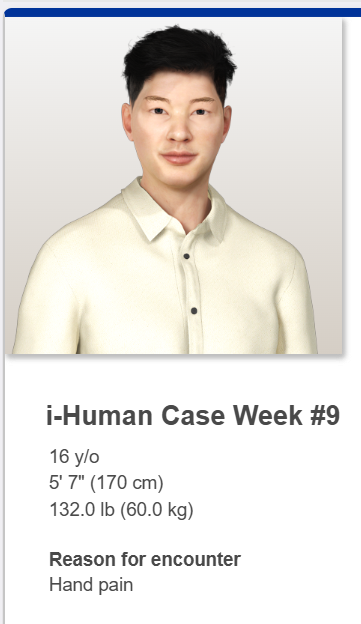 i-Human Case Week #9 16 y/o 5'7